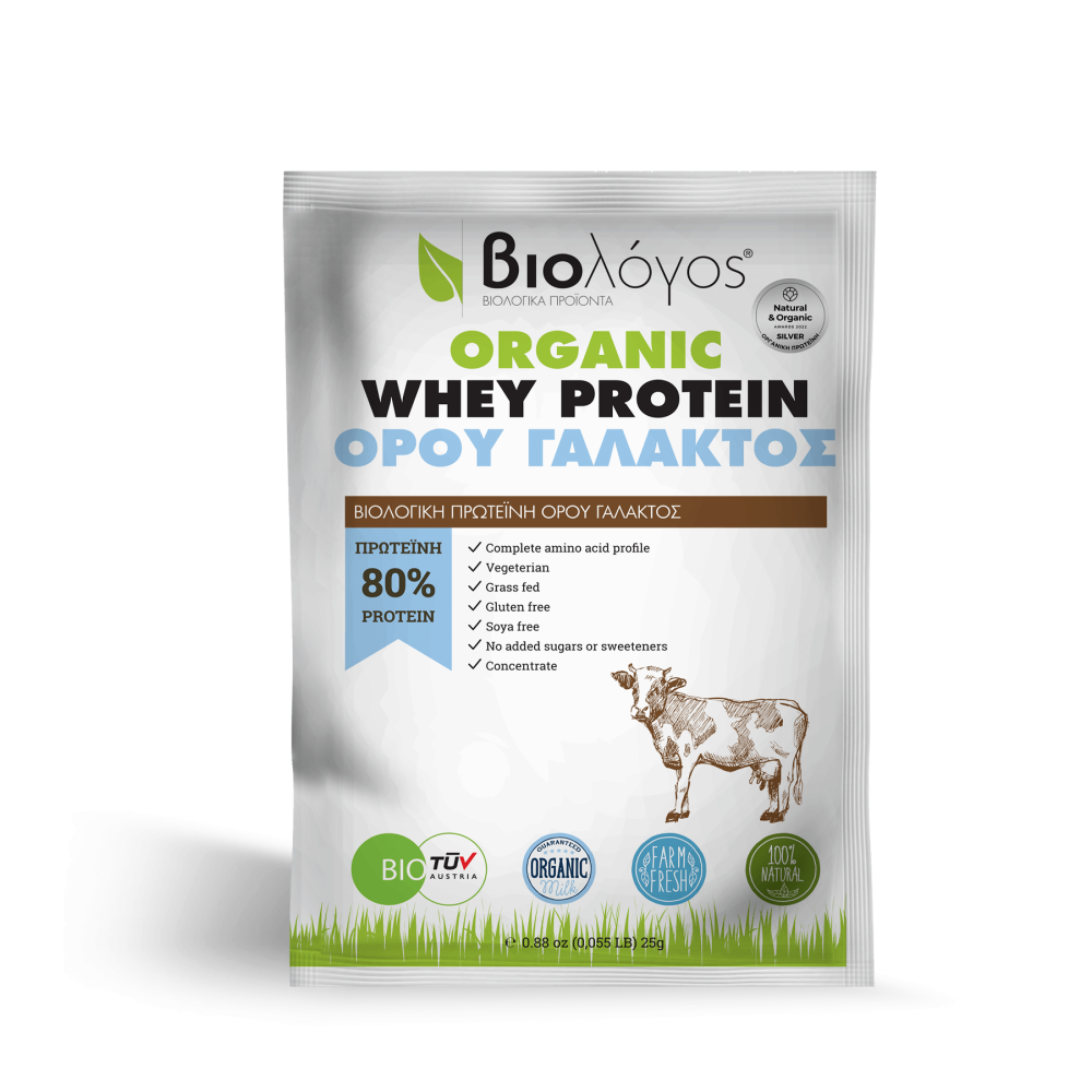 Βιολογική Πρωτεΐνη Whey Ορού Γάλακτος 25g Βιολόγος
