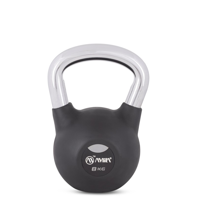 Kettlebell Rubber Cover Cr Handle 8kg 44496 AMILA 