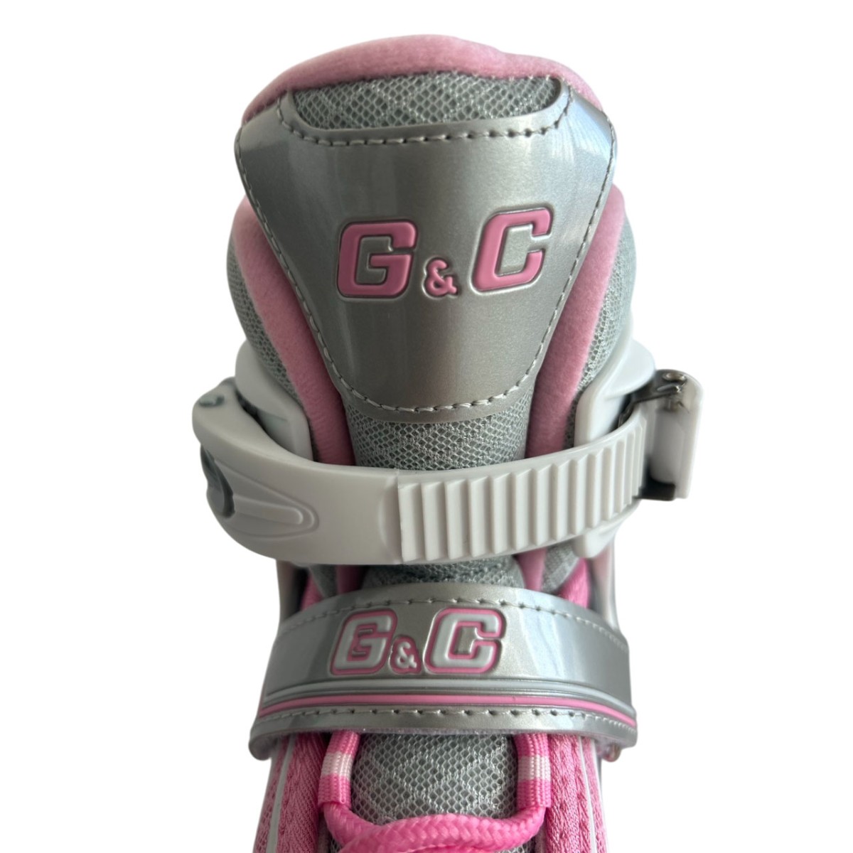 Αυξομειούμενα Πατίνια Roller GC BW 188 Γκρι/Ροζ με LED Τροχούς IN-LINE SKATES Large(39-42)