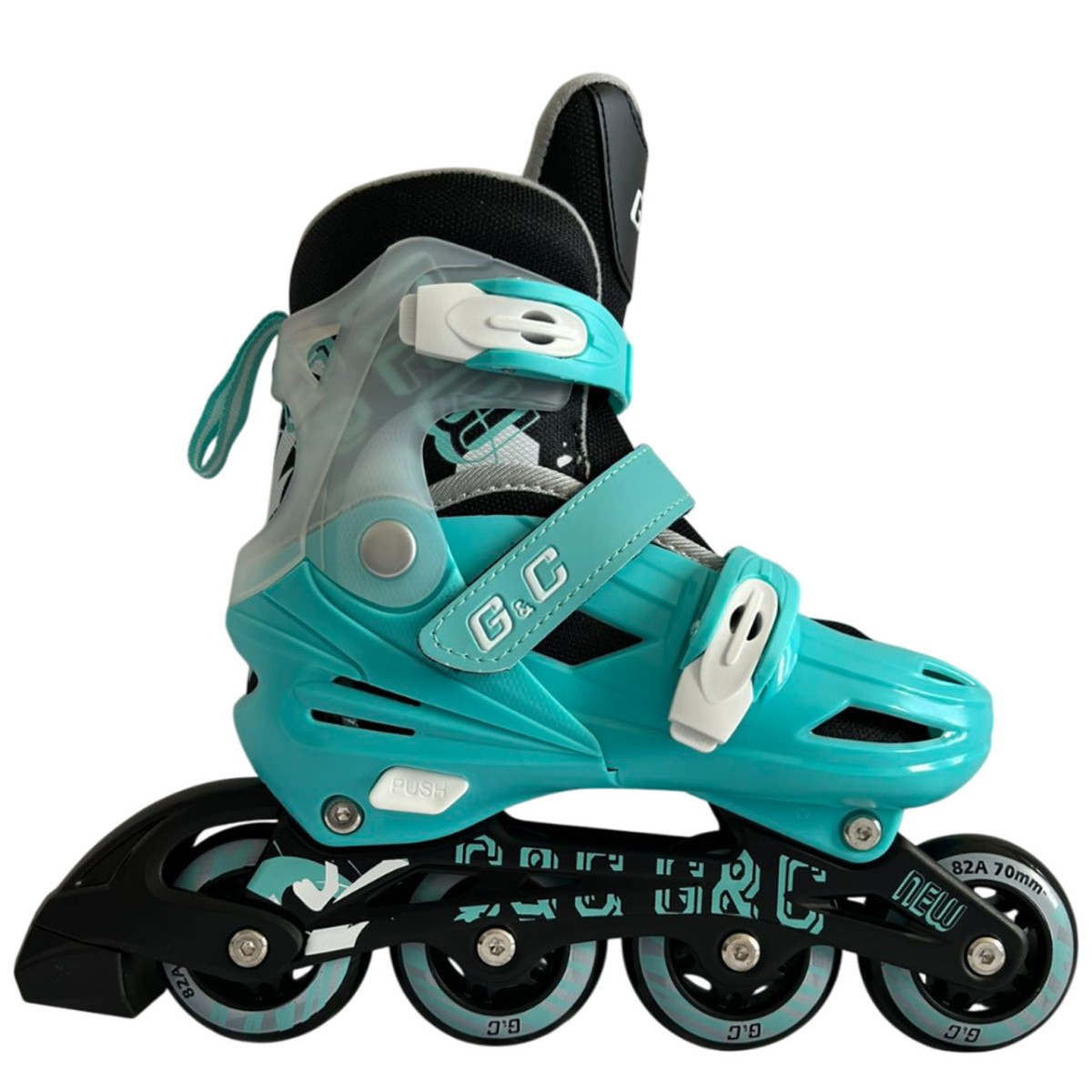 Αυξομειούμενα Roller GC BW125 ΣΕΤ 4 ΣΕ 1 INLINE SKATES  Μπλε/Μαύρο - Medium(35-38)