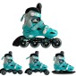 Αυξομειούμενα Roller GC BW125 ΣΕΤ 4 ΣΕ 1 INLINE SKATES  Μπλε/Μαύρο - Medium(35-38)