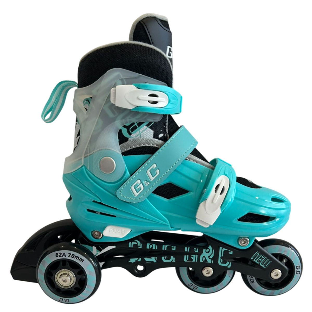 Αυξομειούμενα Roller GC BW125 ΣΕΤ 4 ΣΕ 1 INLINE SKATES  Μπλε/Μαύρο - Medium(35-38)