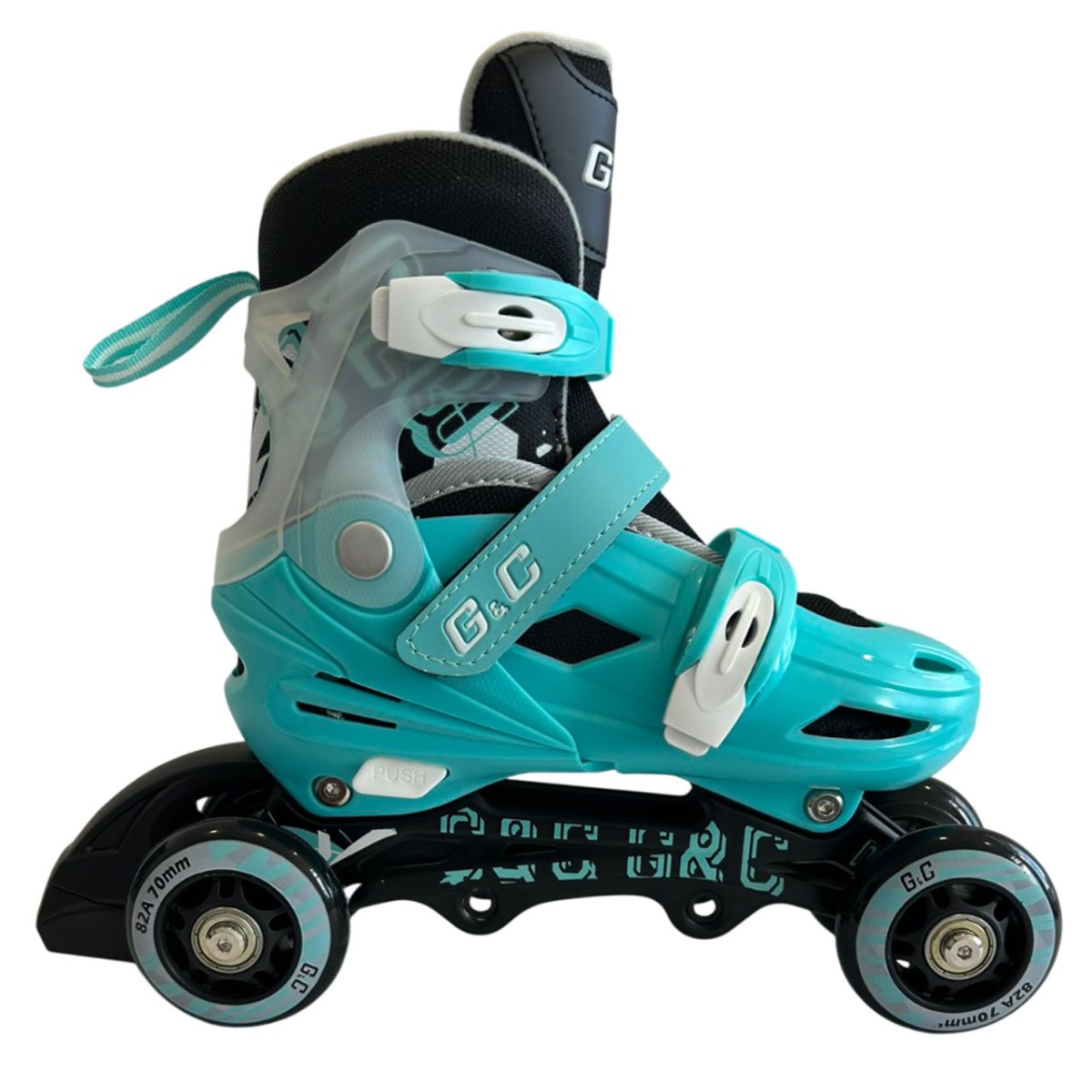Αυξομειούμενα Roller GC BW125 ΣΕΤ 4 ΣΕ 1 INLINE SKATES  Μπλε/Μαύρο-SMALL (31-34)