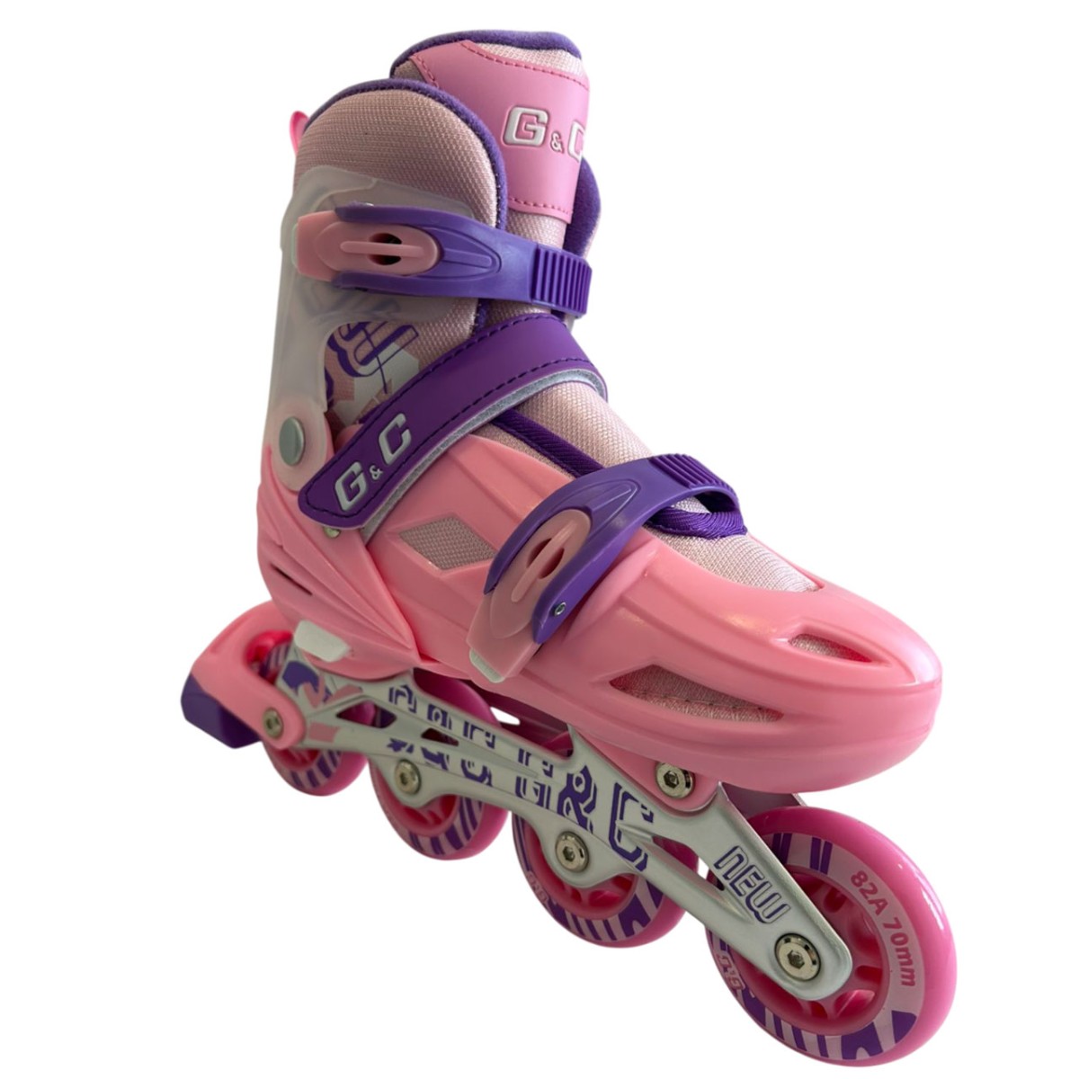 Αυξομειούμενα Roller GC BW125 ΣΕΤ 4 ΣΕ 1 INLINE SKATES  Ροζ/Μωβ- Large(39-42)