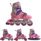 Αυξομειούμενα Roller GC BW125 ΣΕΤ 4 ΣΕ 1 INLINE SKATES  Ροζ/Μωβ- Large(39-42)