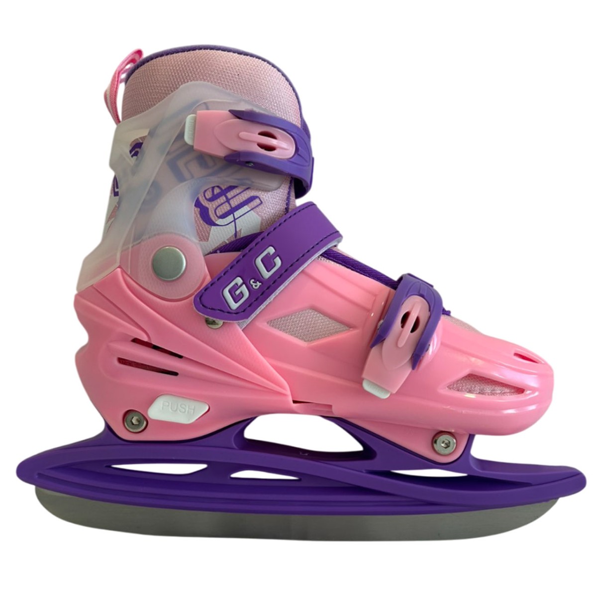 Αυξομειούμενα Roller GC BW125 ΣΕΤ 4 ΣΕ 1 INLINE SKATES  Ροζ/Μωβ- Small(31-34)