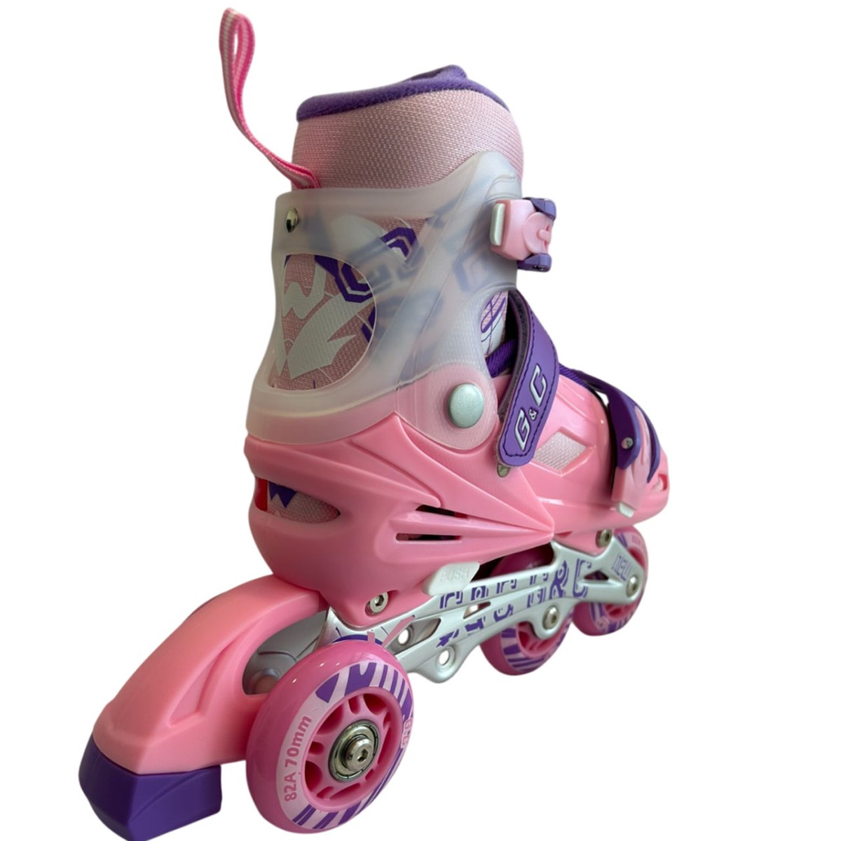 Αυξομειούμενα Roller GC BW125 ΣΕΤ 4 ΣΕ 1 INLINE SKATES  Ροζ/Μωβ- Small(31-34)