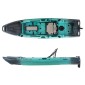 Cargo 320 Μονοθέσιο Pedal Kayak ready με αλουμινίου κάθισμα και τιμονιέρα SCK | Μαύρο-Τυρκουάζ