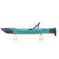 Cargo 320 Μονοθέσιο Pedal Kayak ready με αλουμινίου κάθισμα και τιμονιέρα SCK | Μαύρο-Τυρκουάζ