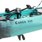 Cargo 320 Μονοθέσιο Pedal Kayak ready με αλουμινίου κάθισμα και τιμονιέρα SCK | Μαύρο-Τυρκουάζ