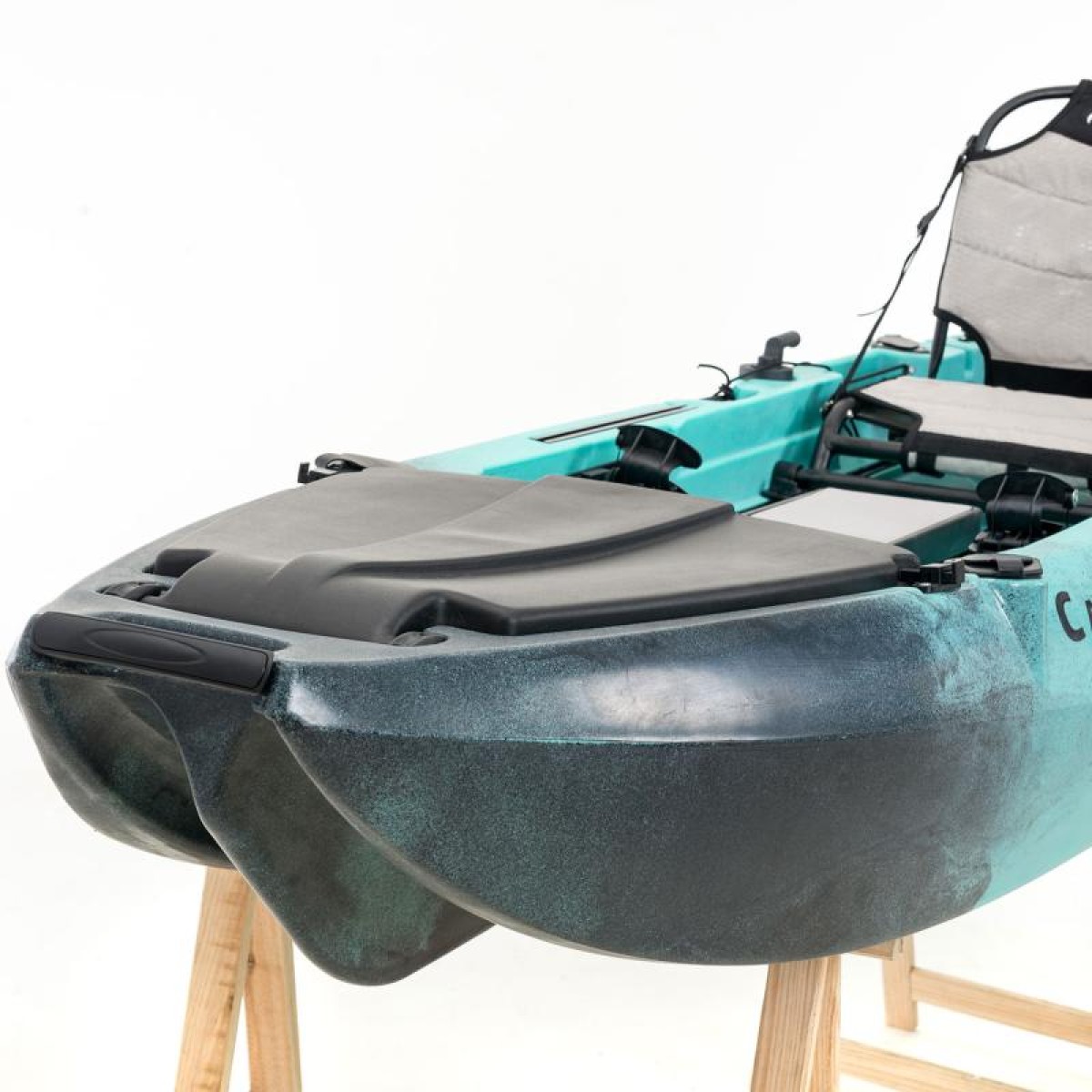 Cargo 320 Μονοθέσιο Pedal Kayak ready με αλουμινίου κάθισμα και τιμονιέρα SCK | Μαύρο-Τυρκουάζ