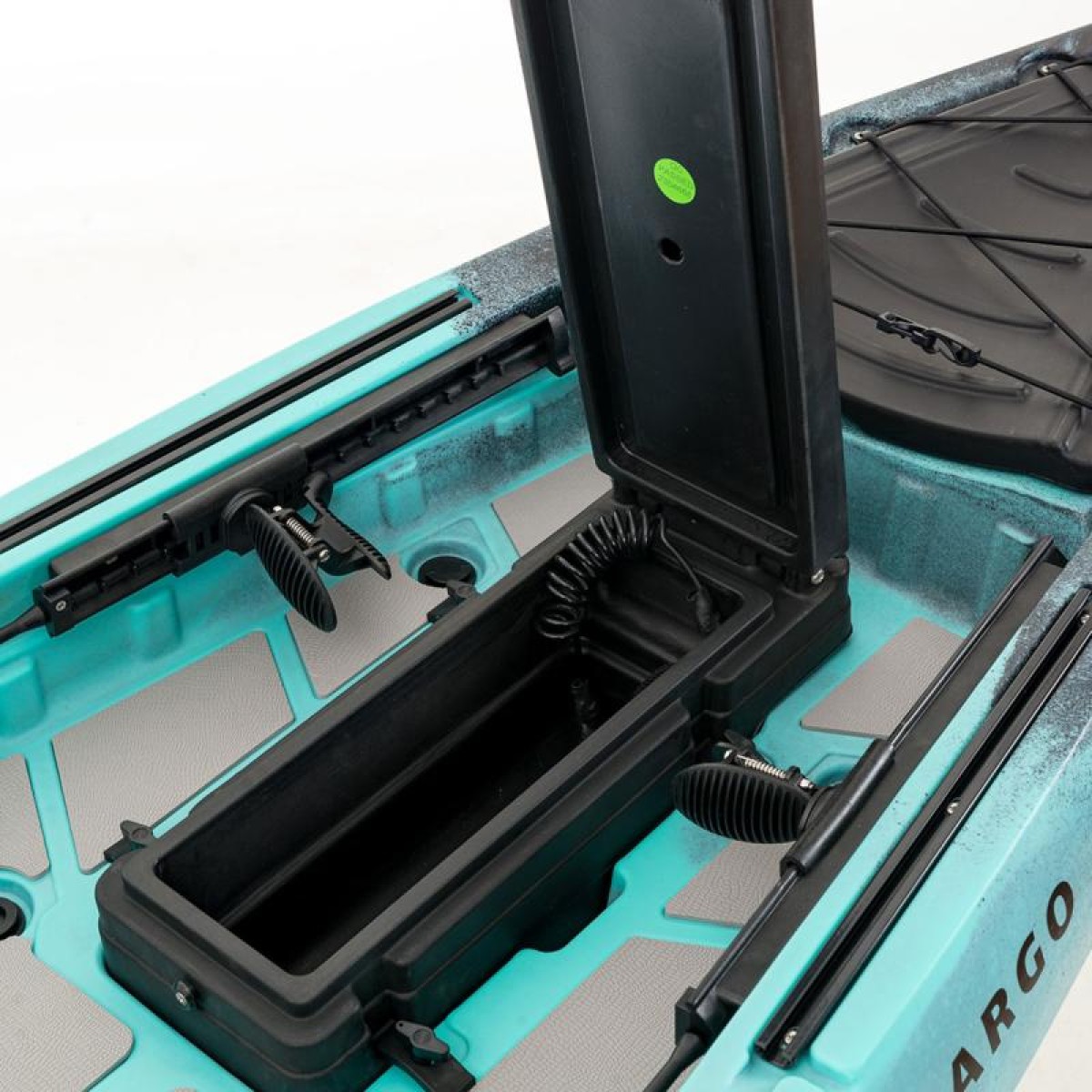 Cargo 320 Μονοθέσιο Pedal Kayak ready με αλουμινίου κάθισμα και τιμονιέρα SCK | Μαύρο-Τυρκουάζ