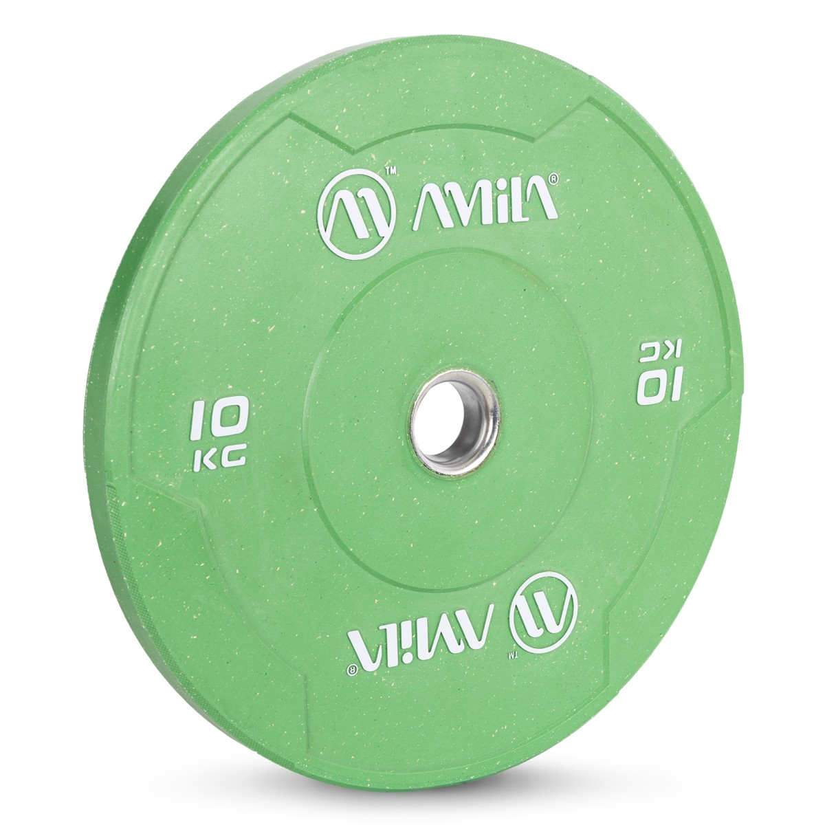 Δίσκος Color Bumper Plate Slim 50 mm 10 kg – Πράσινο AMILA 84847