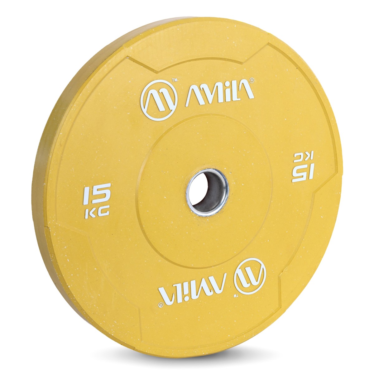Δίσκος Color Bumper Plate Slim 50 mm 15 kg – Κίτρινο AMILA 84848