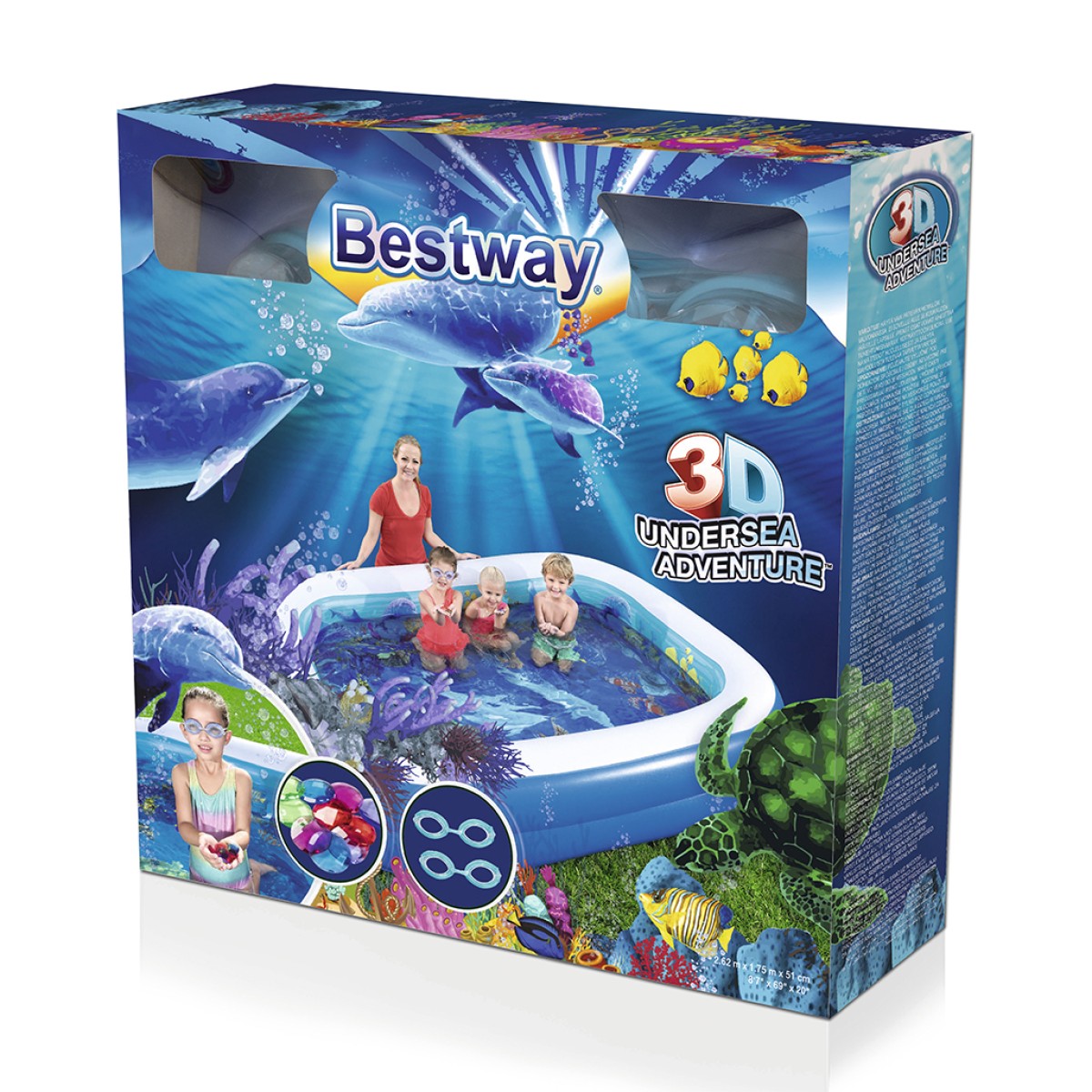 Φουσκωτή πισίνα 54177 3D ADVENTURE POOL 262X175X51CM Bestway