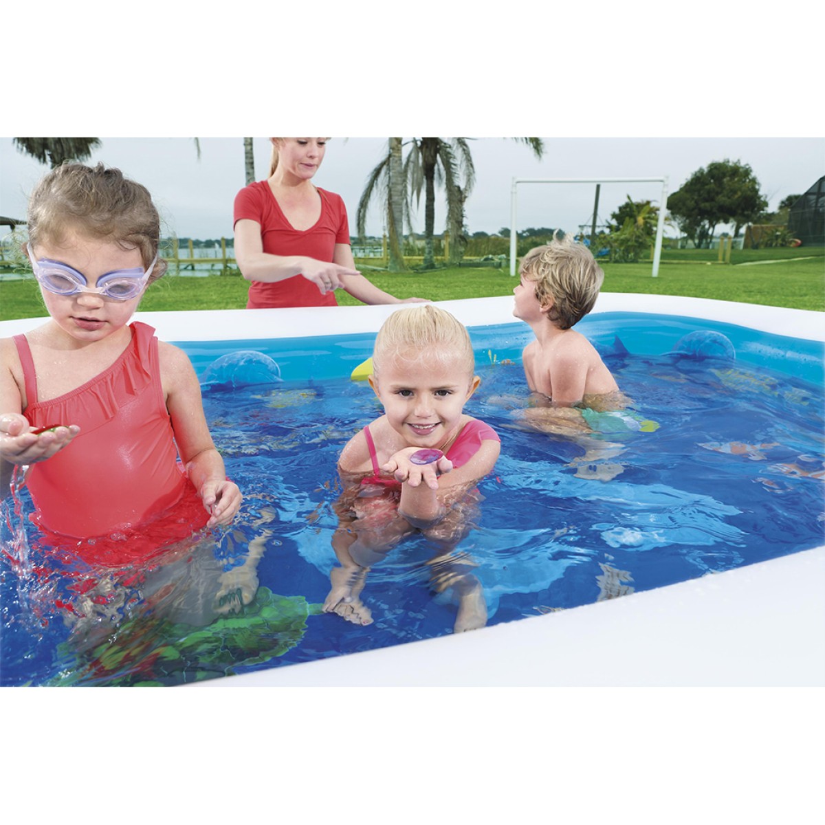Φουσκωτή πισίνα 54177 3D ADVENTURE POOL 262X175X51CM Bestway