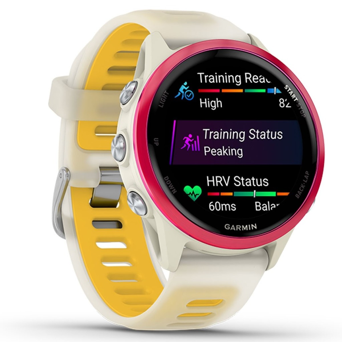 GARMIN Forerunner 570 42mm Amoled Raspberry Aluminum With Translucent Bone And Mango GA-010-02970-02