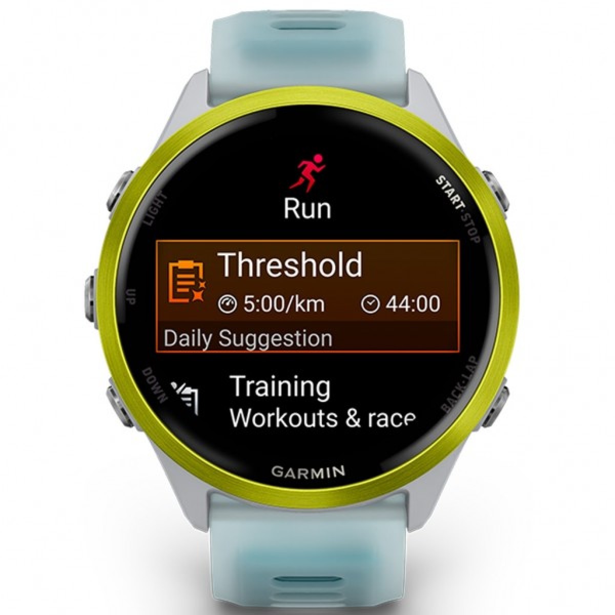 GARMIN Forerunner 570 47mm Amoled Amp Yellow Aluminum With Translucent Whitestone And Turquoise GA-010-02971-01