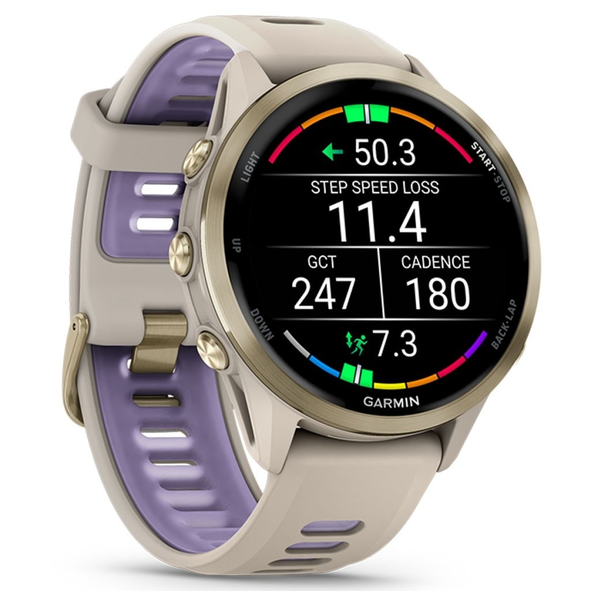 GARMIN Forerunner 970 Amoled Soft Gold Titanium With French Gray And Translucent Indigo GA-010-02969-12