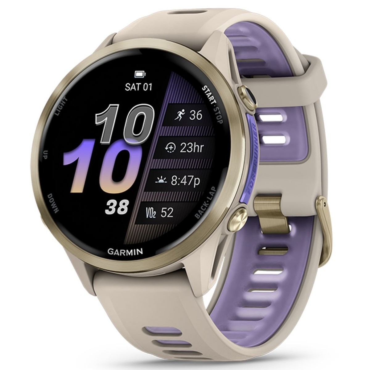 GARMIN Forerunner 970 Amoled Soft Gold Titanium With French Gray And Translucent Indigo GA-010-02969-12