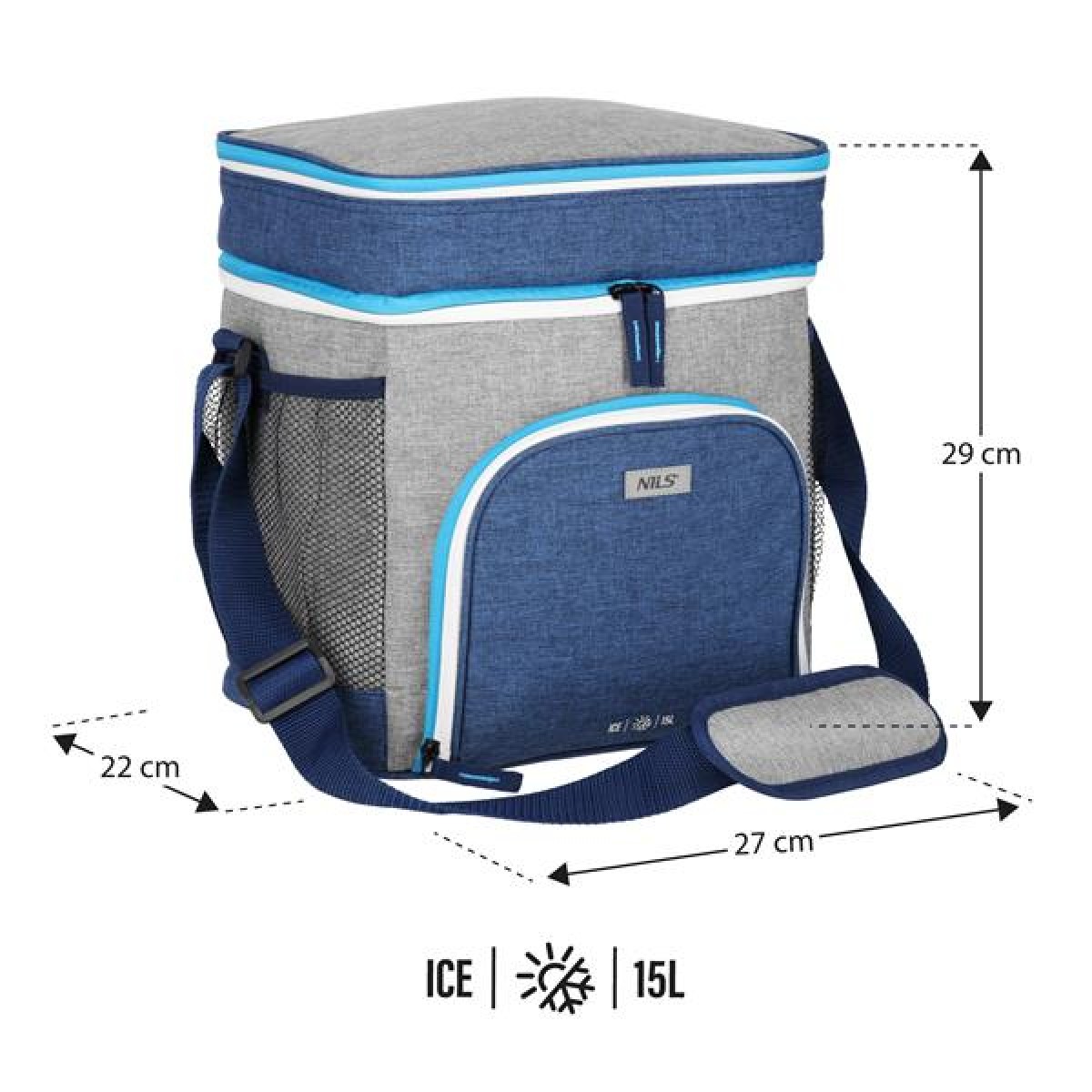 Ισοθερμική τσάντα ψυγείο Nils Camp NC2902 Μπλε 15 λίτρων 15-02-465