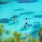 Φουσκωτή σανίδα SUP Jobe 11'6'' Duna Πακέτο με κουπί Stream 40 - Teal Blue