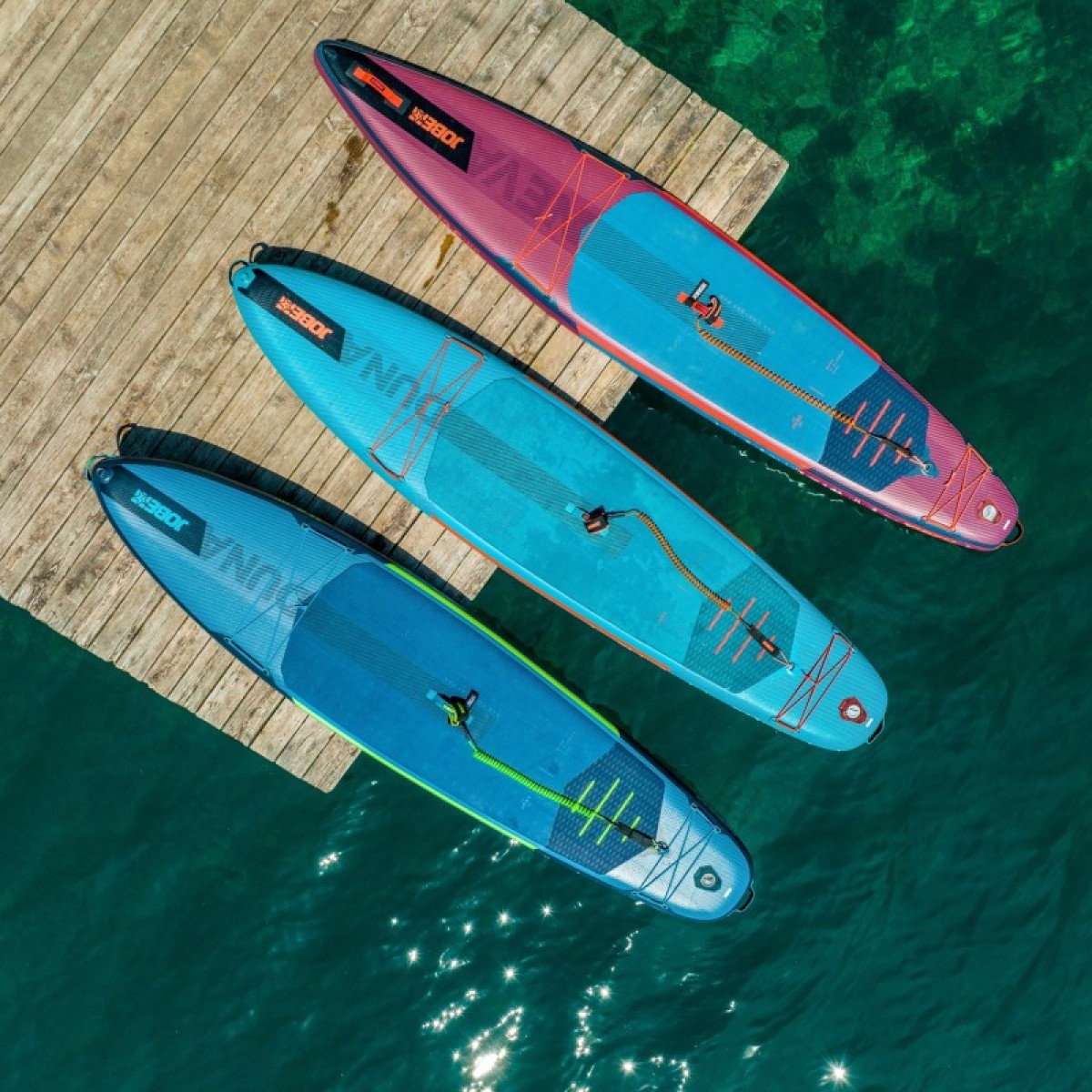 Φουσκωτή σανίδα SUP Jobe 11'6'' Duna Πακέτο με κουπί Stream 40 - Teal Blue