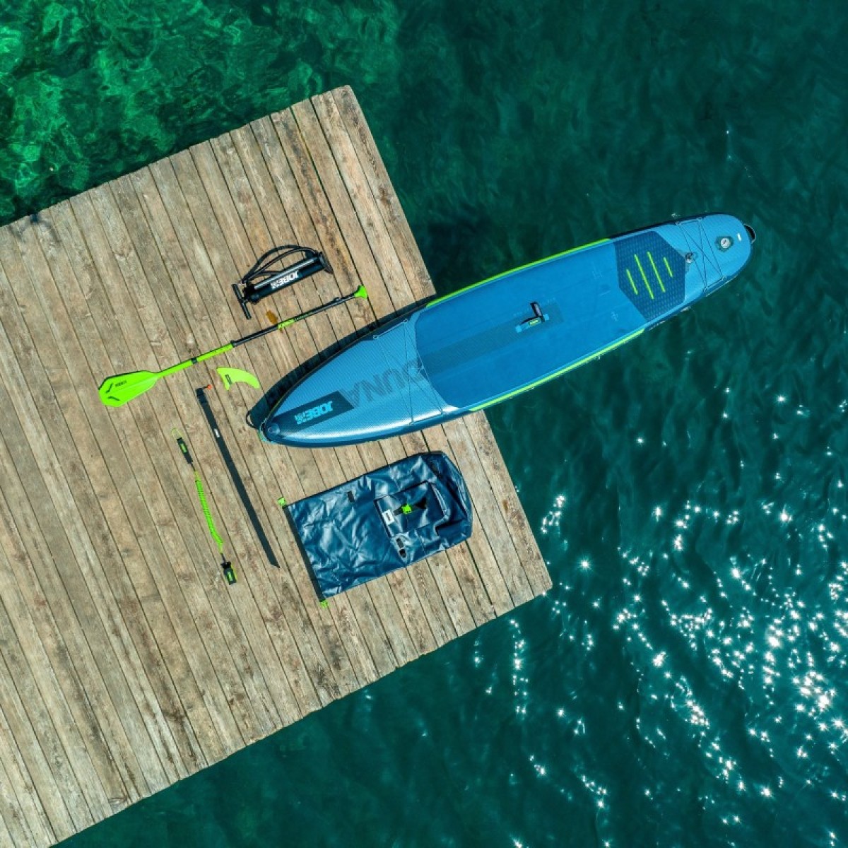 Jobe Φουσκωτή σανίδα SUP 11'6'' Duna Πακέτο - Steel Blue