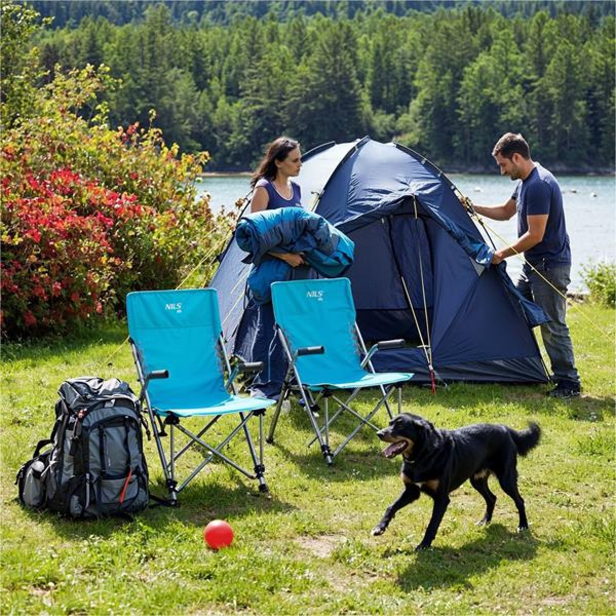 Καρέκλα Παραλίας/Camping NC3704 Nils Camp Μπλε