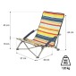 Καρέκλα Παραλίας NC3035 Μπλε/Κόκκινο NILS CAMP 15-03-232