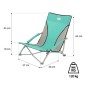 Καρέκλα Παραλίας NC3035 Πράσινο/Γκρι NILS CAMP 15-03-230