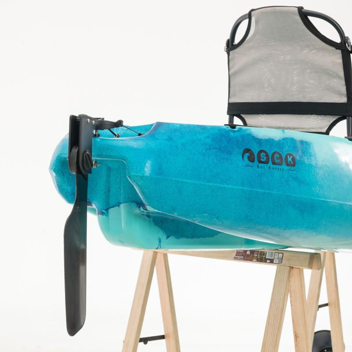 SCK Largo 300 Μονοθέσιο Pedal Kayak ready με αλουμινίου κάθισμα και τιμονιέρα | Μπλε-Τυρκουάζ