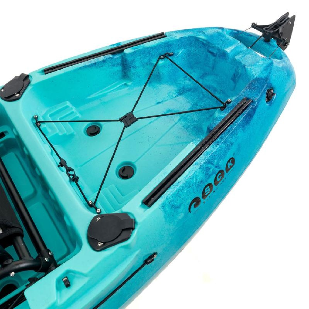 SCK Largo 300 Μονοθέσιο Pedal Kayak ready με αλουμινίου κάθισμα και τιμονιέρα | Μπλε-Τυρκουάζ