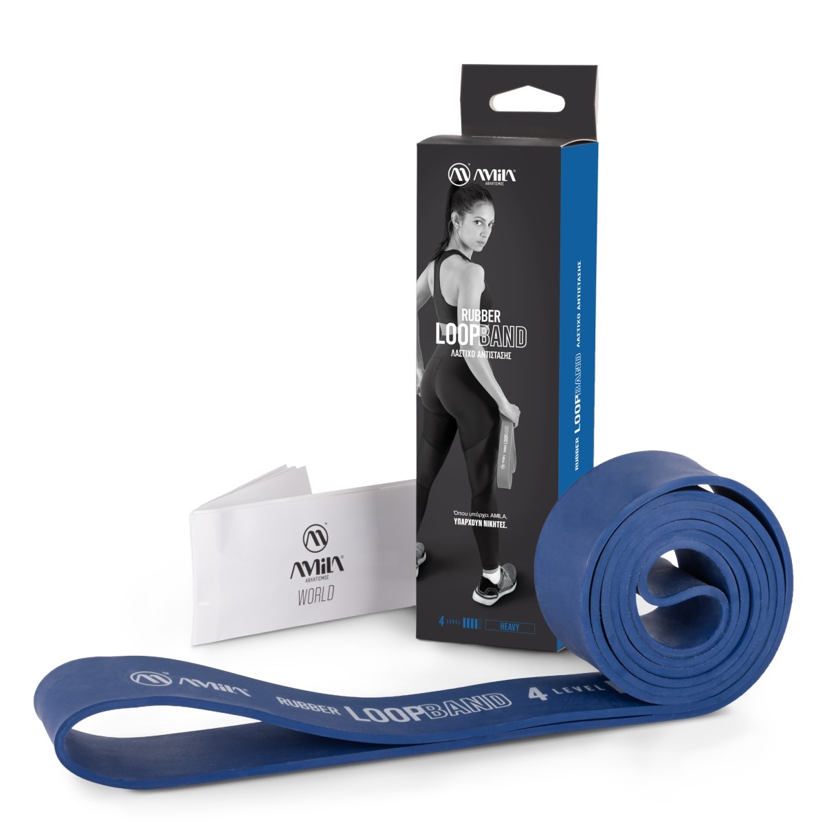Λάστιχo Αντίστασης Rubber Loop Band Heavy – Μπλε AMILA 96610