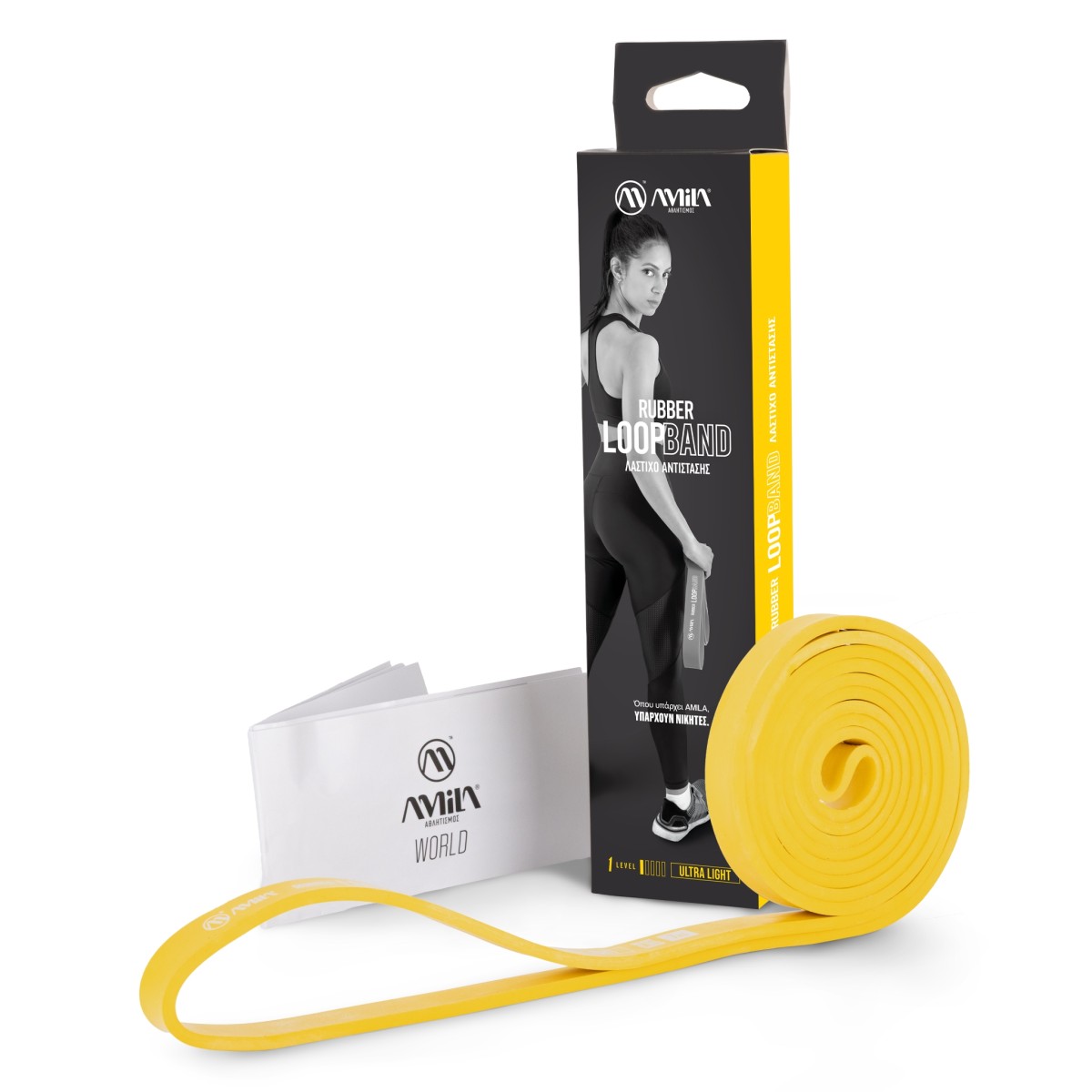Λάστιχo Αντίστασης Rubber Loop Band Ultra Light – Κίτρινο AMILA 96607