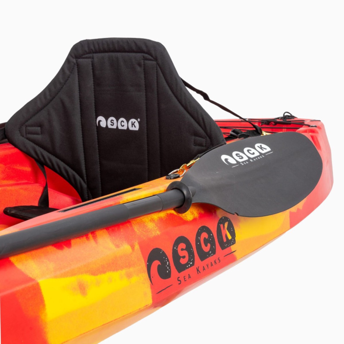 Nereus HD θαλάσσιο καγιάκ 2+1 θέσεων SCK κόκκινο- κίτρινο