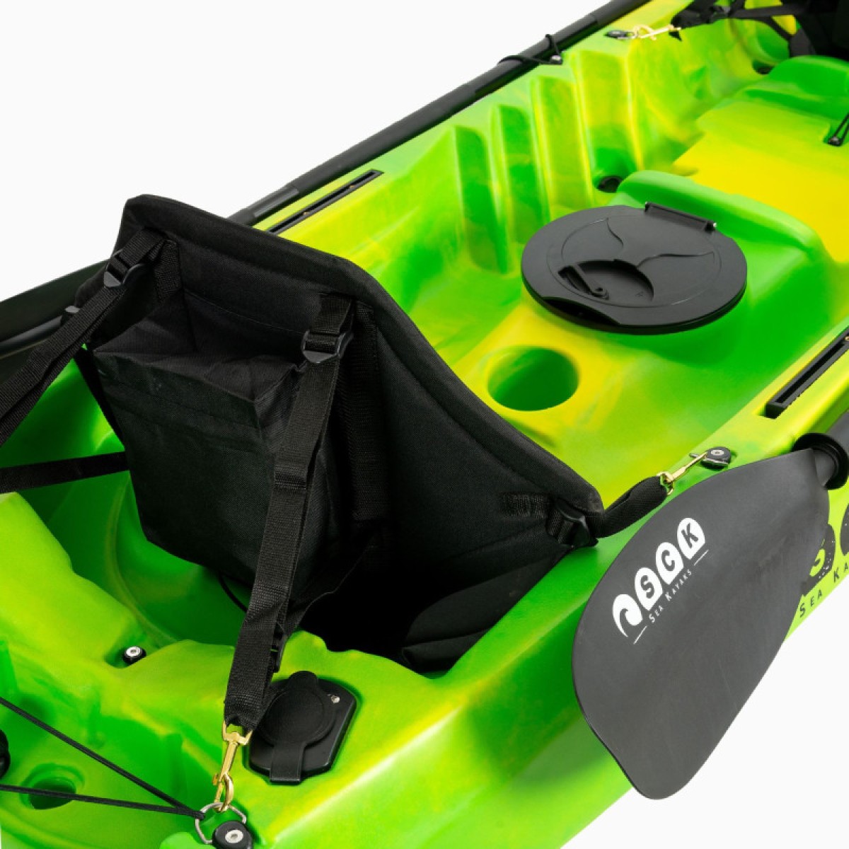 Nereus HD θαλάσσιο καγιάκ 2+1 θέσεων SCK πράσινο-κίτρινο