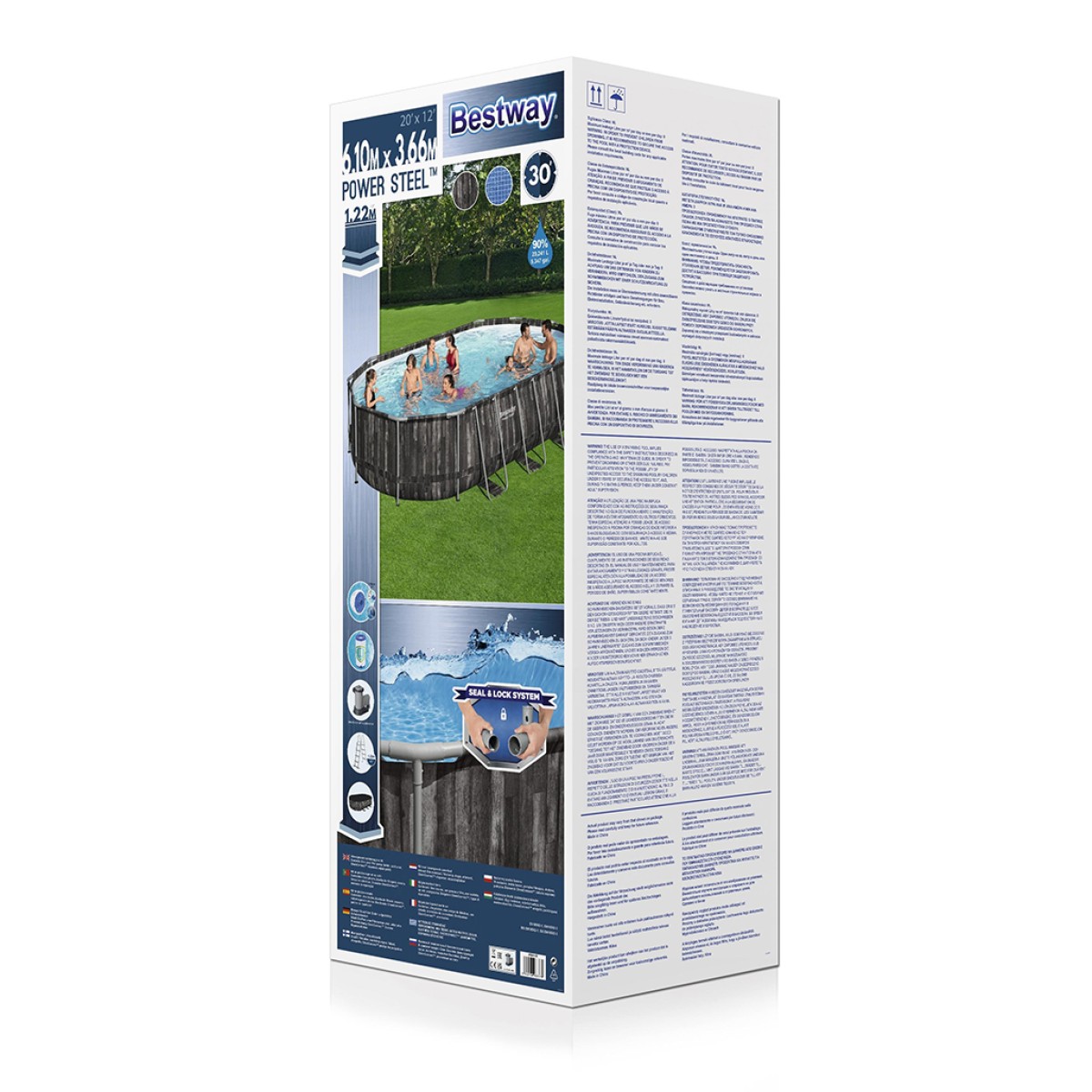 Πισίνα 5611R POWER STEEL OVAL POOL Bestway 610X366X122CM