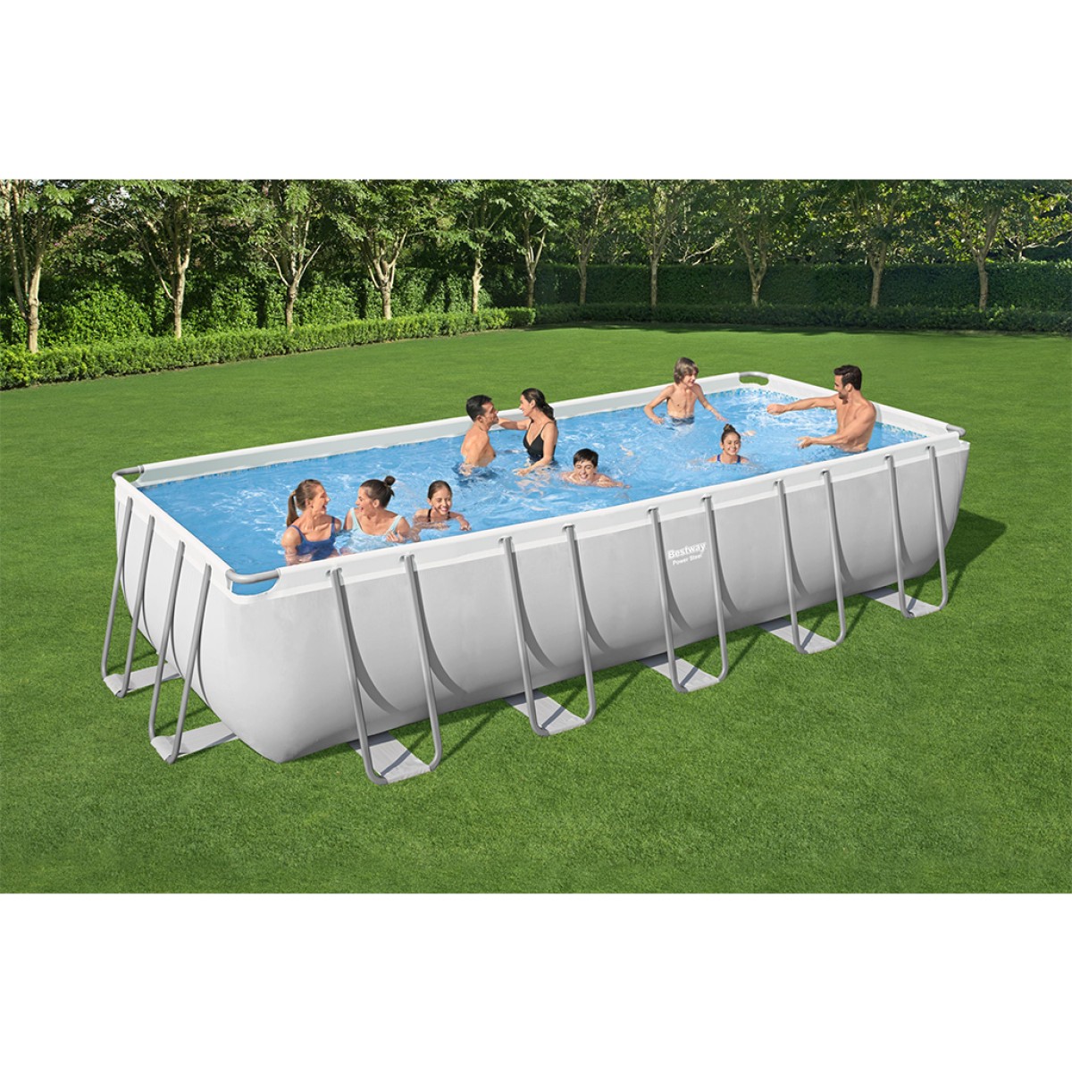 Πισίνα 5612B POWER STEEL RECT. FRAME POOL 640X274X132CM