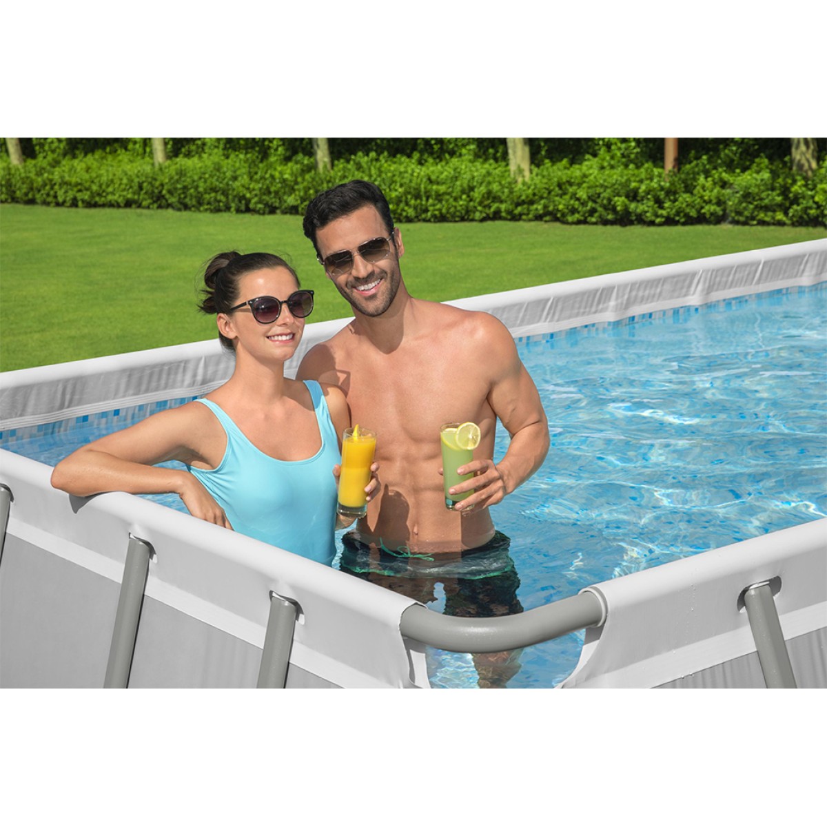 Πισίνα 5612B POWER STEEL RECT. FRAME POOL 640X274X132CM