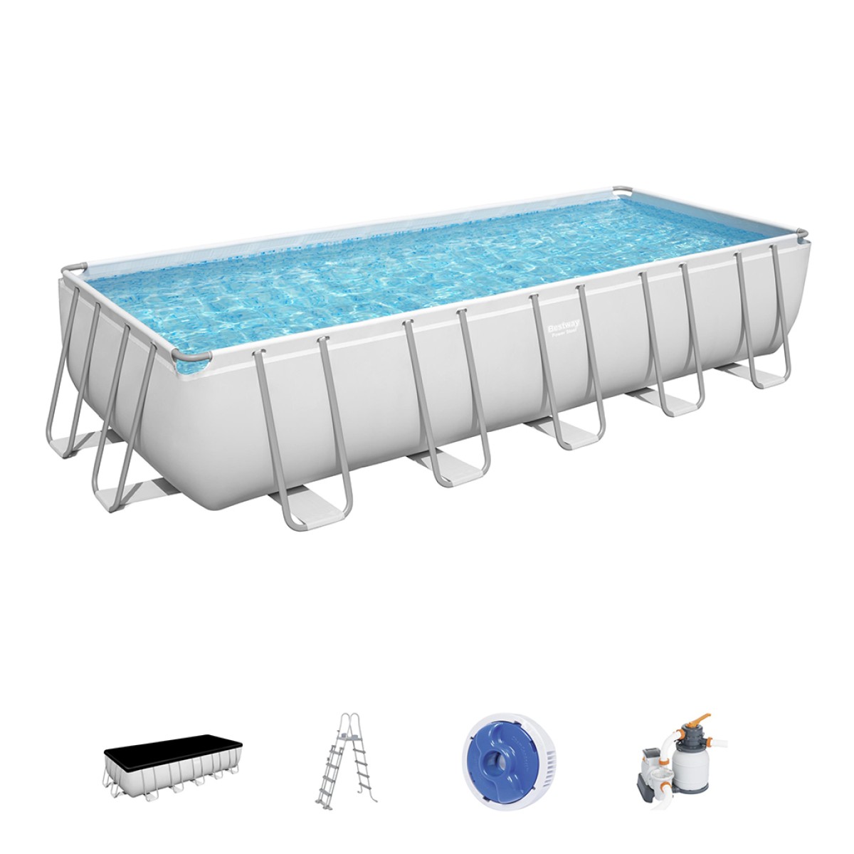 Πισίνα 5612B POWER STEEL RECT. FRAME POOL 640X274X132CM