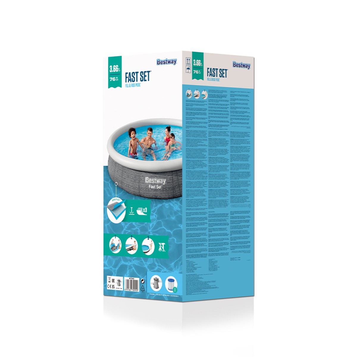 Πισίνα 57445 FAST SET /POOL SET 366X76CM Bestway