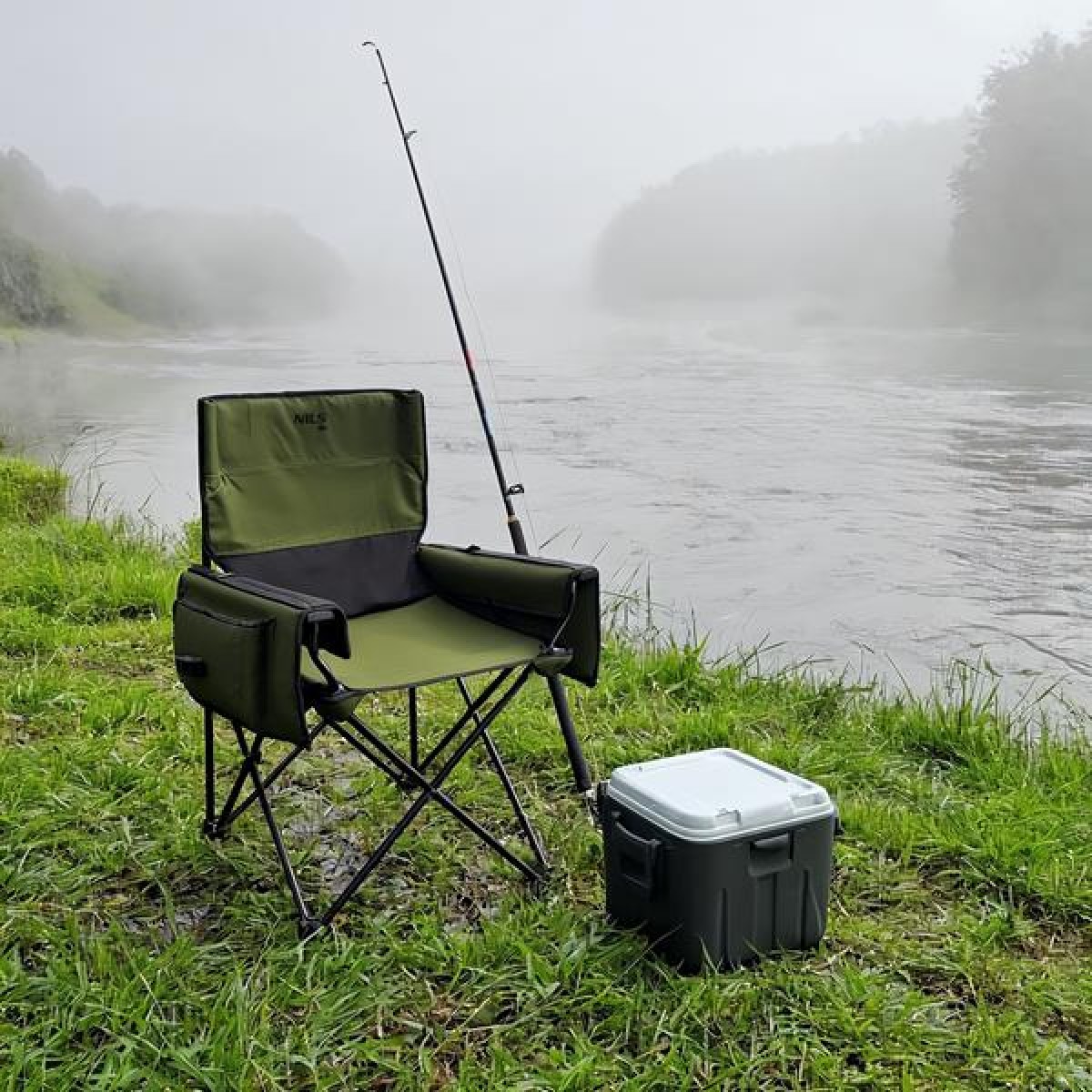 Πτυσσόμενη Καρέκλα για ψάρεμα/camping Fishing Chair NC3703 Πράσινη NILS CAMP