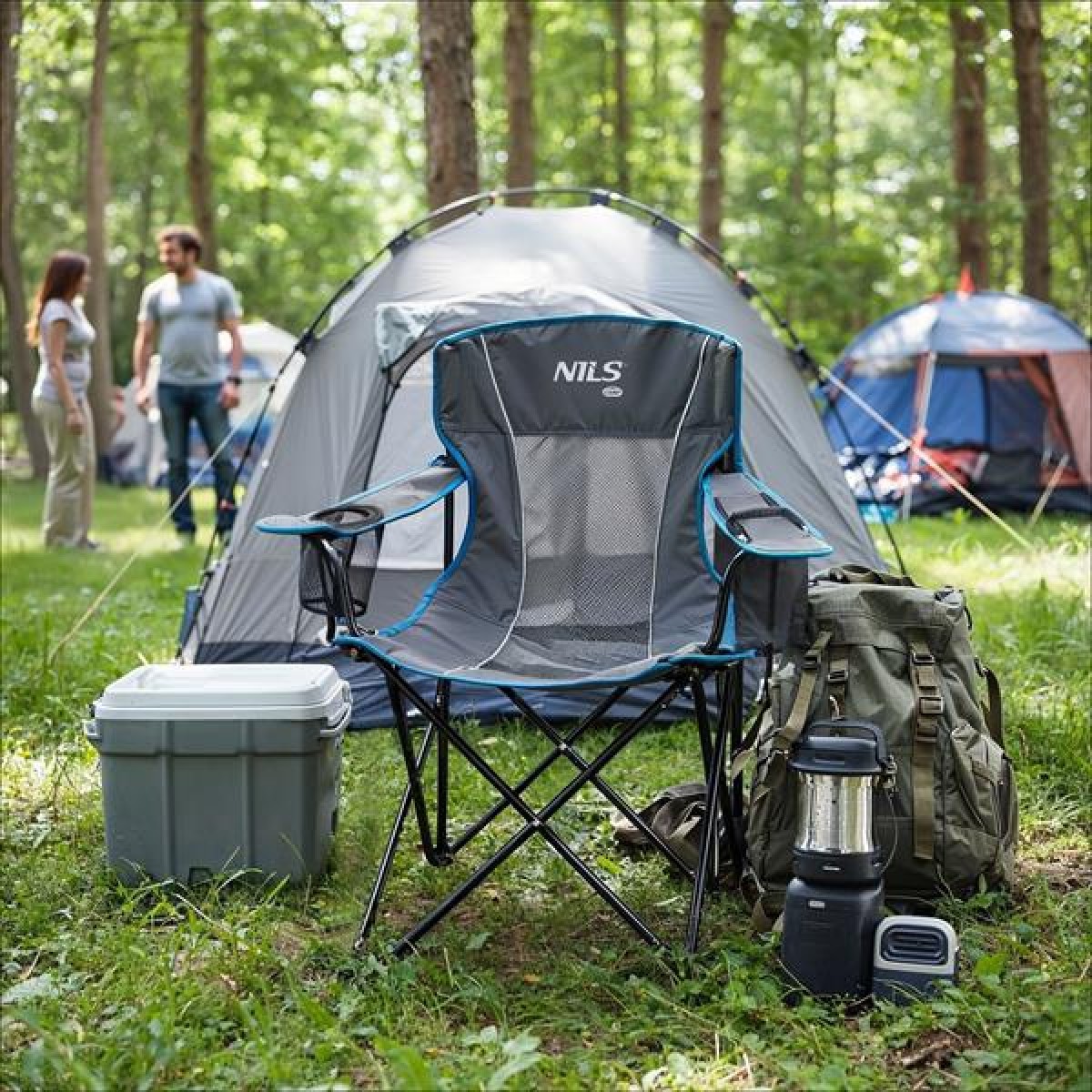 Πτυσσόμενη Καρέκλα Κάμπινγκ Nils Camp NC3706 Γκρι