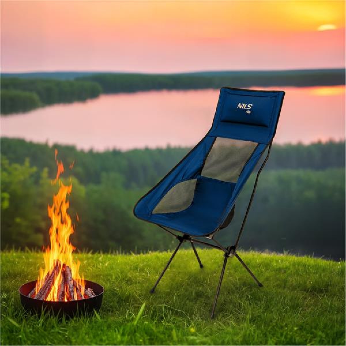 Πτυσσόμενη Καρέκλα Κάμπινγκ / Παραλίας Nils Camp NC3322 Ultra Light Μπλε 15-03-319