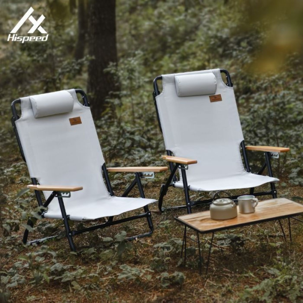 Πτυσσόμενη Καρέκλα Παραλίας Αλουμινίου HighSpeed Ασπρο/Μπεζ με Ανάκλιση 5 θέσεων