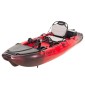 SCK Cargo 320 Μονοθέσιο Pedal Kayak ready με αλουμινίου κάθισμα και τιμονιέρα | Μαύρο-Κόκκινο