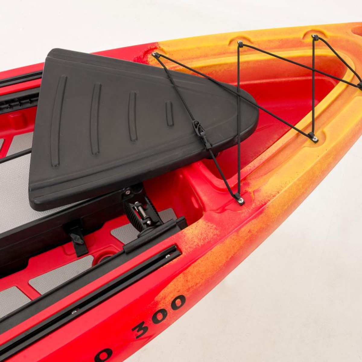 SCK Largo 300 Μονοθέσιο Pedal Kayak ready με αλουμινίου κάθισμα και τιμονιέρα | Κόκκινο-Κίτρινο