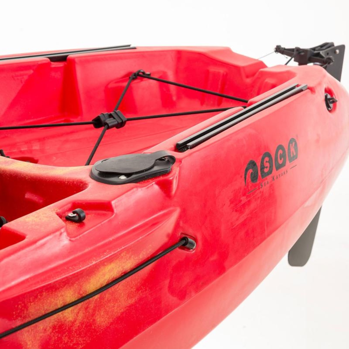 SCK Largo 300 Μονοθέσιο Pedal Kayak ready με αλουμινίου κάθισμα και τιμονιέρα | Κόκκινο-Κίτρινο