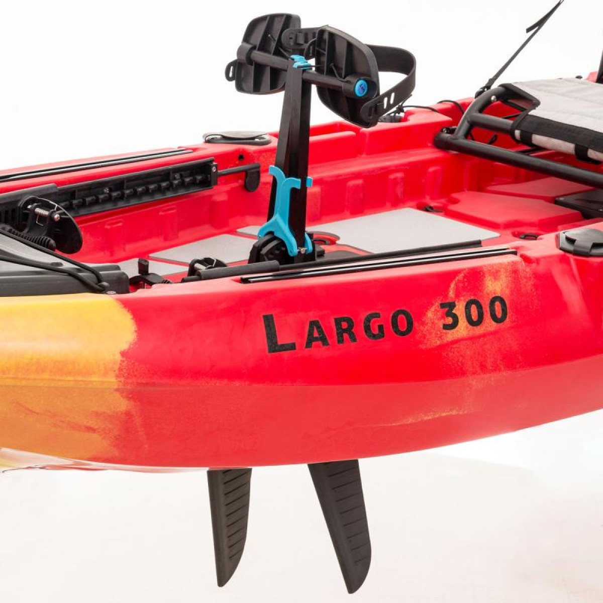 SCK Largo 300 Μονοθέσιο Pedal Kayak ready με αλουμινίου κάθισμα και τιμονιέρα | Κόκκινο-Κίτρινο